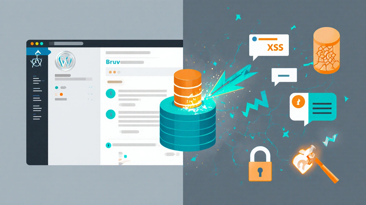 Dashboard‑Ansicht mit Symbolen für SQL‑Injection, XSS, File‑Inclusion, Brute‑Force und Zero‑Day.