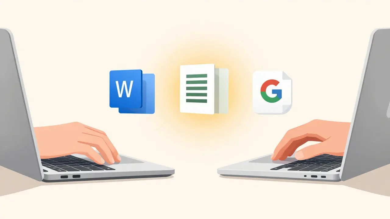 Zwei Hände drücken jeweils die Speichern-Tastenkombination auf Windows- und Mac-Tastaturen.