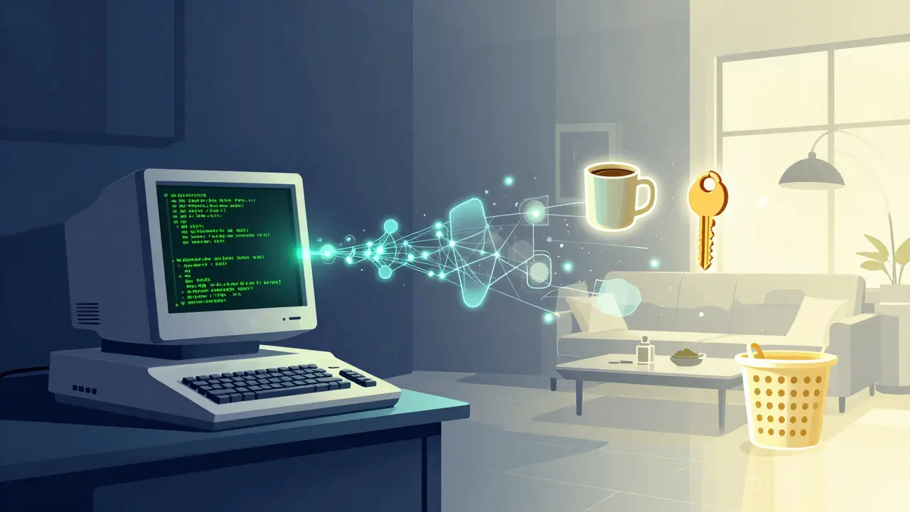 Illustration der Entwicklung von Computer-Hacking zu Lebensoptimierung