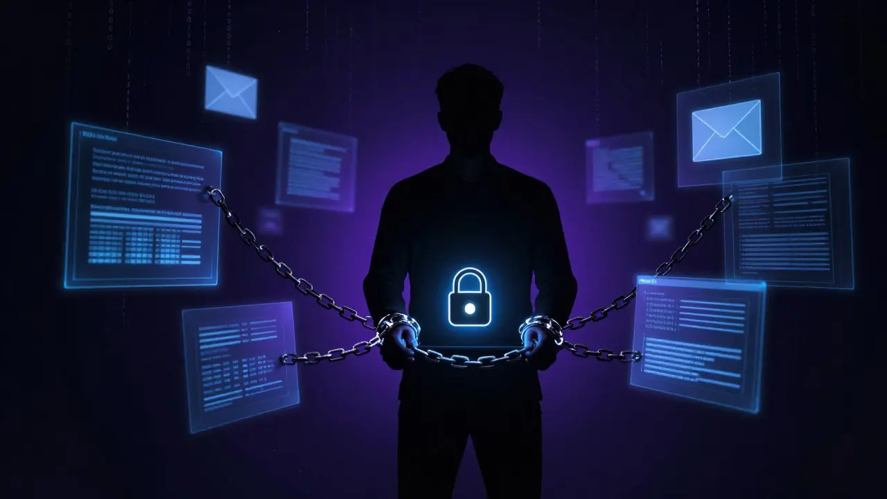 Abstrakte Darstellung des menschlichen Faktors als schwächstes Glied in der Cybersicherheit