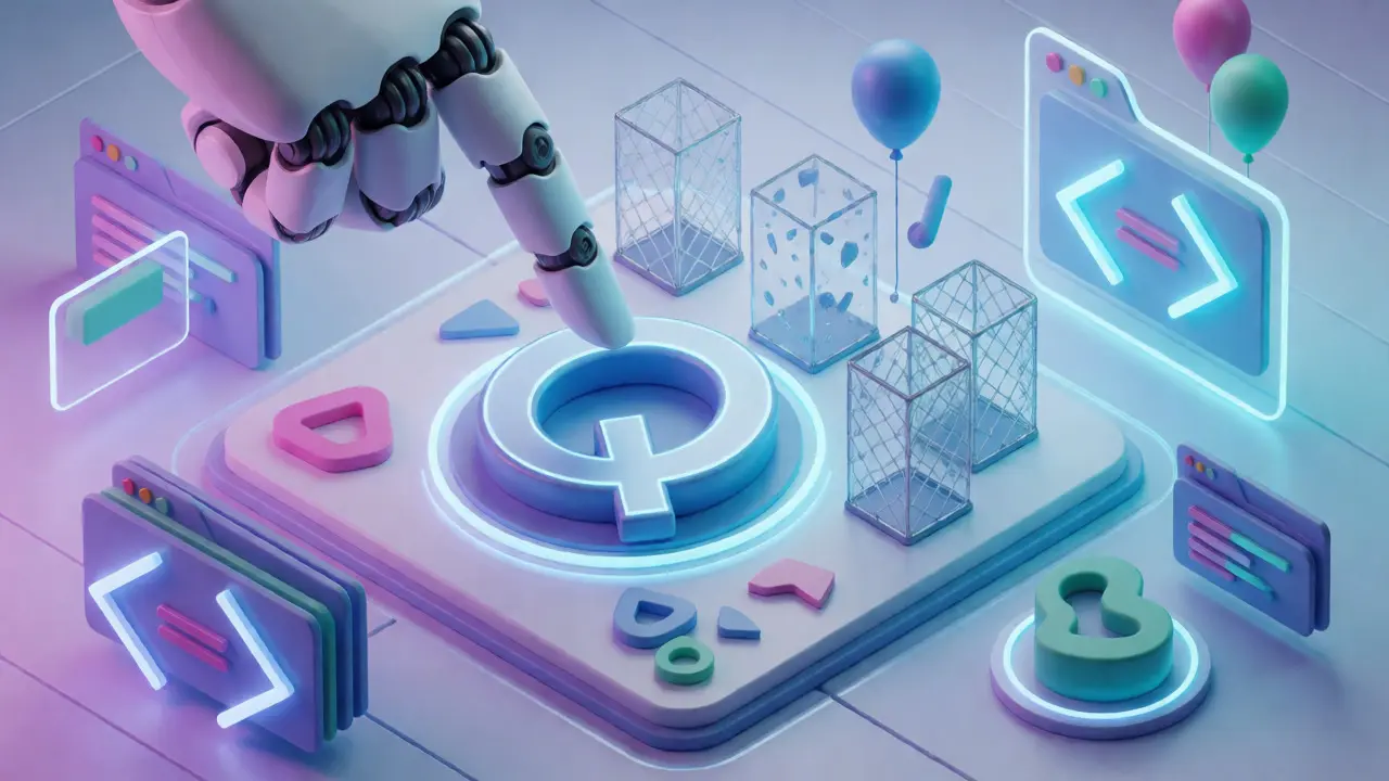 3D-Renderung von zerbrechlichen Datenstrukturen, die durch das Drücken der Q-Taste gefährdet sind.